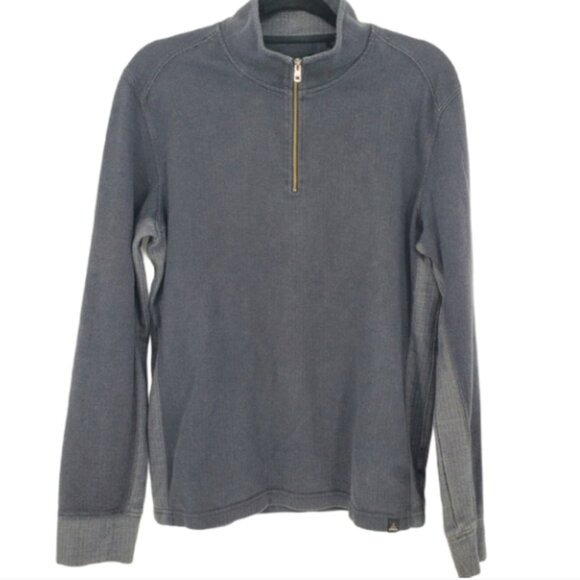Prana Men's Irwin 1/4 Zip Sweater Size L Charcoal - Picture 8 of 9